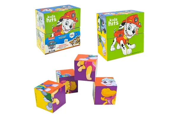 Дерев’яні кубики-пазли KidsHits Paw Patrol, у плівці 10*5*10 см купити
