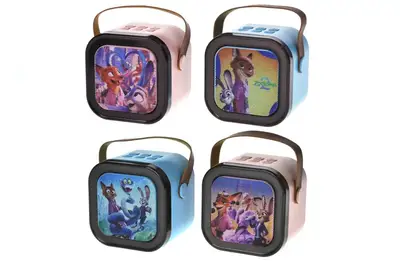 Караоке з 2 мікрофонами 188-K10A Зоотрополіс, блутуз колонка на акумуляторі,слот для карти пам'яті, р.13x7x14см купити