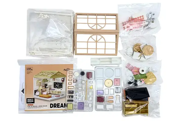 Конструктор-румбокс 8006 MINI HOUSE серії "Інтер'єр" – ВІТАЛЬНЯ (світло) купити недорого в Україні, фото 8