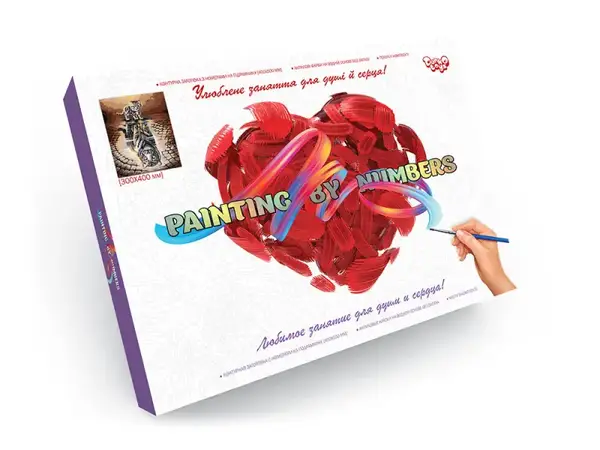 Набір для розпису по номерах 30x40 см KpN-03-01,02,03,04...10 "PAINTING BY NUMBERS" в коробці DANKO купити недорого в Україні, фото 6