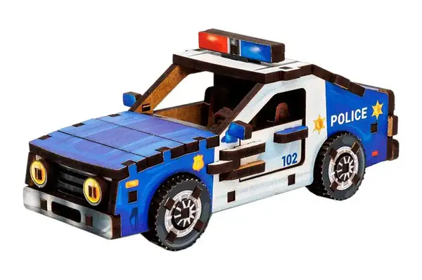 Конструктор 3D Puz-00971, дерев'яний"Turbo Police" PuzzleOk купити недорого в Україні, фото 5