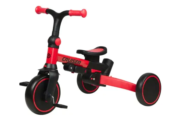 Триколісний біговел 3 в 1 Maraton Tri-cycle Cruiser Milano 001 red з батьківською ручкою купити недорого в Україні, фото 2