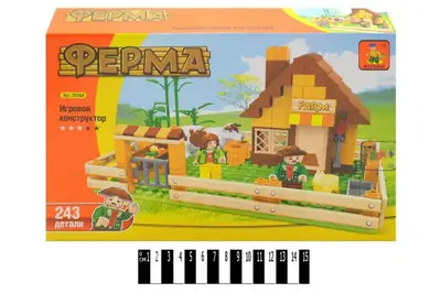 Конструктор "AUSINI" "Ферма" 243дет. 28504 р.32*21,5*5см. купити