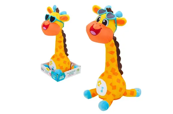 Інтерактивна іграшка KH37-001 Жираф, м'яка, музична, повтор голосу р, 11x34x14 см Kids hits купити
