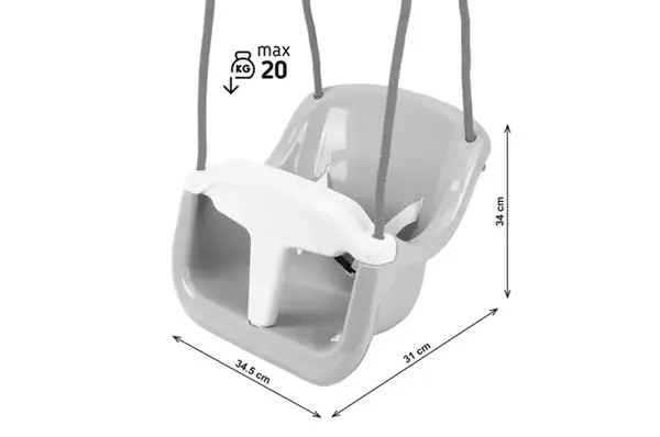 Гойдалка 2123 пастельна рожева ТЕХНОК купити недорого в Україні, фото 6