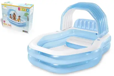 Басейн INTEX "Сімейний" сидіння, спинка, навіс, 57186 р.229*191*135см купити