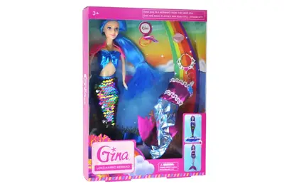 Лялька "Русалка" GN027 з аксесуарами в коробці р.32x5,5x23см YG Toys купити