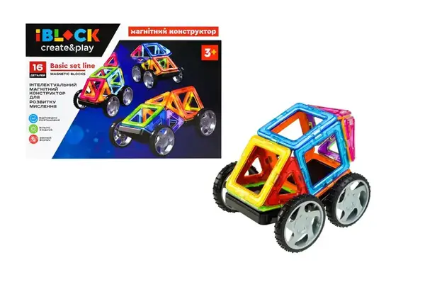 Конструктор магнітний PL-923-526 30 деталей, коробка 28x5x24,2 см IBLOCK купити