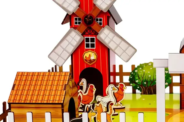 Конструктор Puz-00957 "Веселий фермер" 3D, дерев'яний, в коробці р.59х40х25 см PuzzleOk купити недорого в Україні, фото 5