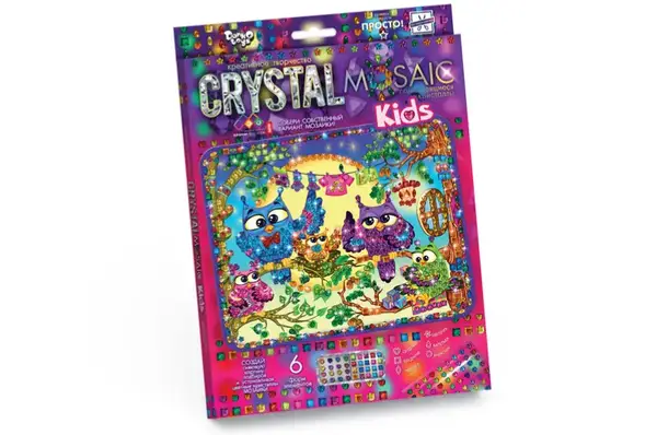 Набір для творчості CRMk-01-01,02,03,04...10 "CRYSTAL MOSAIC KIDS" DANKO купити недорого в Україні, фото 7