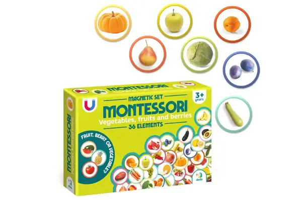 Магнітний набір Монтесорі "Овочі, фрукти і ягоди" 200272 DoDo купити