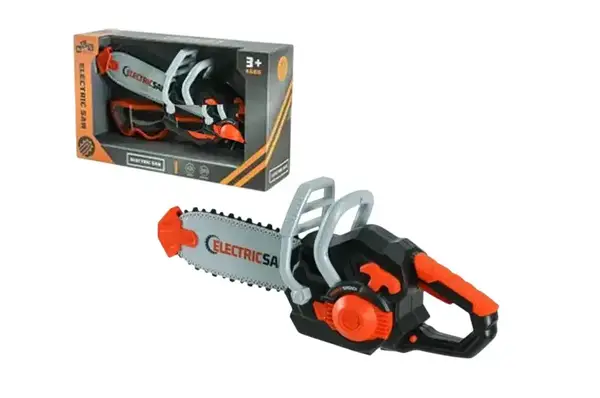 Бензопила 778-2 на батарейки, світло, звук, коробка 34,3*20,6*9 см (перенесли на хло2778) купити