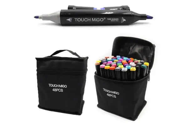 Набір скетч-маркерів 2828-48S 48 кольорів у чохлі купити