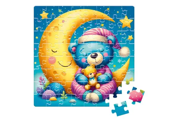 Пазли De.tail. Сонне ведмежа. 64 деталі DT1234-05 (укр) Vladi Toys купити недорого в Україні, фото 3