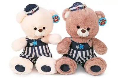 Ведмедик в комбінезоні (2 кольори) 2899/33 р.33см купити