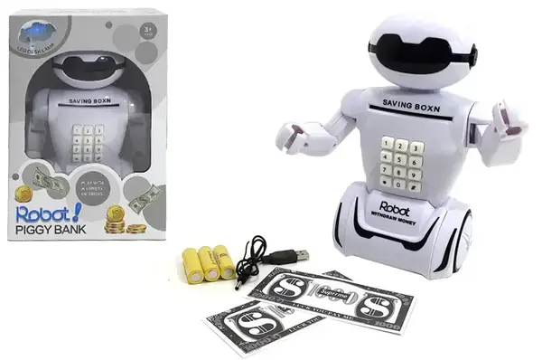 Скарбничка-сейф "Robot Piggy Bank" з кодом в коробці 6688-8 р.29*20*12см купити