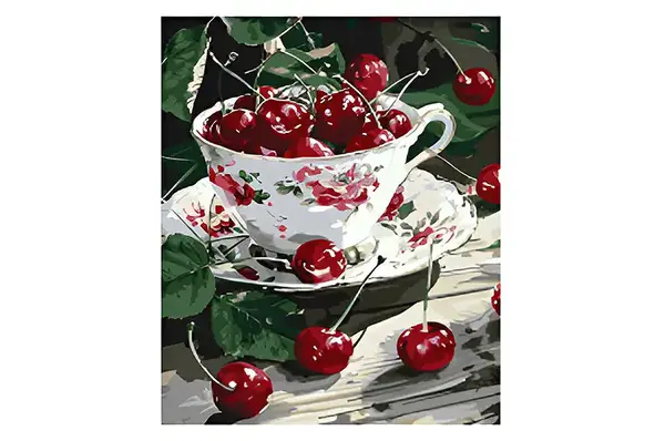 Набір для розпису по номерах 30x40 см KHO5707 "Вишнева насолода" Ideyka купити