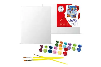 Набір для розпису по номерах "Непорочна Діва з фарбами металiк" 40х50см. KHO8535 IDEYKA купити