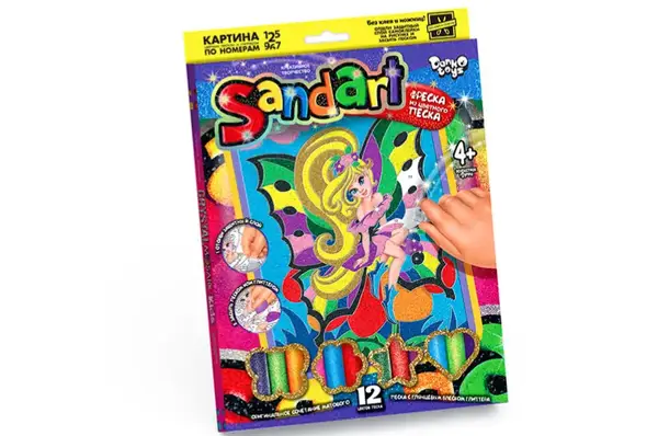Набір для творчості SA-01-01,02,03,04...10 "Фреска із піску "Sand Art" DANKO купити недорого в Україні, фото 3