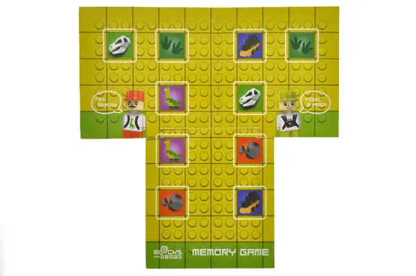 Конструктор блочний QB300-101 "Block&Steps: Земля динозаврів" + ходилка і меморі гра 3в1, 41дет. qbee купити недорого в Україні, фото 10