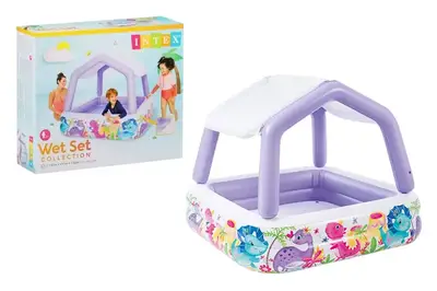 Басейн INTEX "Акваріум" з накриттям в коробці 57470 р.157*157*122см купити