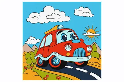 Набір для розпису по номерах 25x25 см KHO6105 "Весела подорож" Ideyka купити