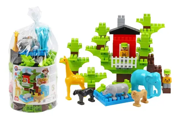 Конструктор блочний 1089 “Wild Land” 130елм. в кульку ТЕХНОК купити