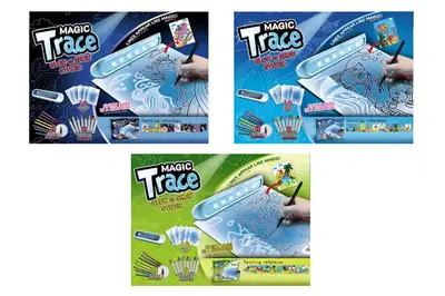 Набір для малювання D8236/D8237/D8238 світлом 3в1, в коробці р. 32,5*5,2*24 см. купити