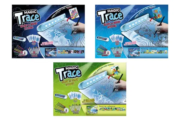 Набір для малювання D8236/D8237/D8238 світлом 3в1, в коробці р. 32,5*5,2*24 см. купити