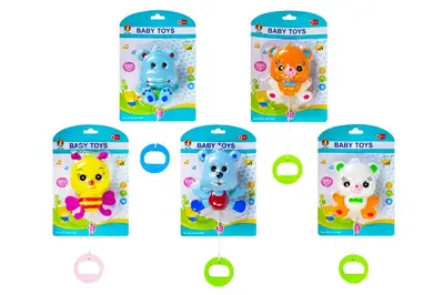 Брязкальце 6513/6516 механчіне, на блістері, 5 видів р.20х21х6 см купити