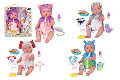 Пупс 40см DH2377E/F/G/H інтерактивний з одягом та аксесуарами, музика 4 види, кор.38x21x32 см купити