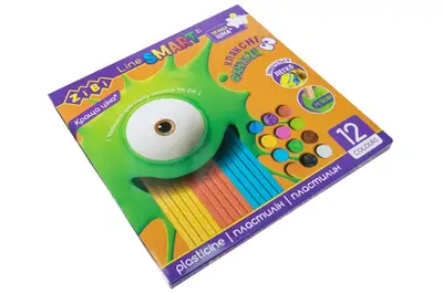 Пластилін Zibi SMART Line 12 кольорів, 240г ZB.6224 купити