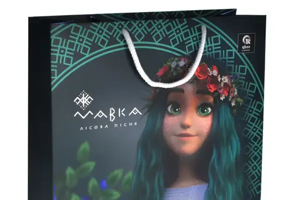 Пакет паперовий M QB004-105 "Мавка" р.27x33x11 см qbee купити недорого в Україні, фото 3