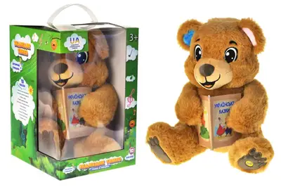 Інтерактивний Ведмедик-казкар PZ-10UA "Тимко" 10 казок українською мовою, коробка р.30,5x17x31 см купити