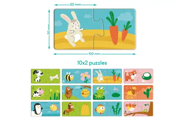 Пазли ДУО 300691 "Хто що їсть" DoDo купити недорого в Україні, фото 4