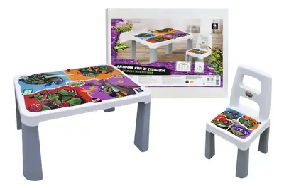 Стіл дитячий зі стільцем QB001-503 "Черепашки ніндзя" qbee купити