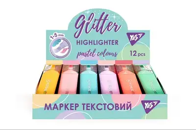 Маркер текстовий YES Galaxy Glitter 390791 (продається упаковками) купити