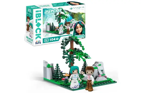 Конструктор PL-921-520 IBLOCK JUNIOR МАВКА 104 дет, 2 фігурки, наліпки, татуювання у коробці 24x6x16см Kids hits купити
