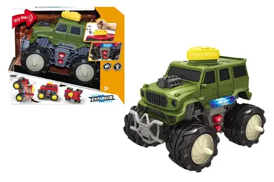 Джип на великих колесах A2266B-1 на батарейках, музика, світло, в коробці р. 19,5*14,5*15 см. купити