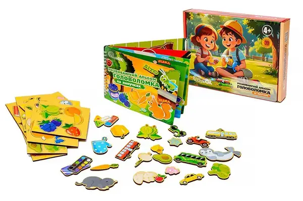 Розвиваючий альбом головоломка на липучках Puz-22925 PuzzleOk купити