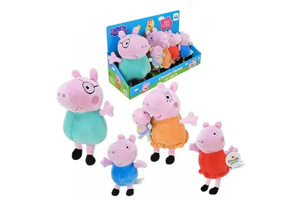 М'яка іграшка KH99/001L "Сім'я" Peppa Pig у коробці р. 36x13x21 см купити