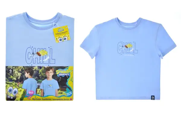 Футболка бавовняна QB-SB-001-18-122-128 SpongeBob Junior 122-128 qbee купити недорого в Україні, фото 3
