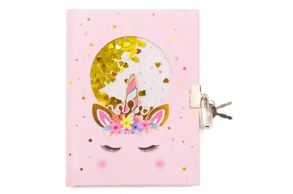Блокнот дитячий на замочку з віконцем Мрійливий єдиноріг W361945 17.8x13 см, 70g, 80 л купити