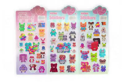 Наліпки дитячі об'ємні 763357ML Фуглери 3 дизайни 12.5*28см. Malevaro купити