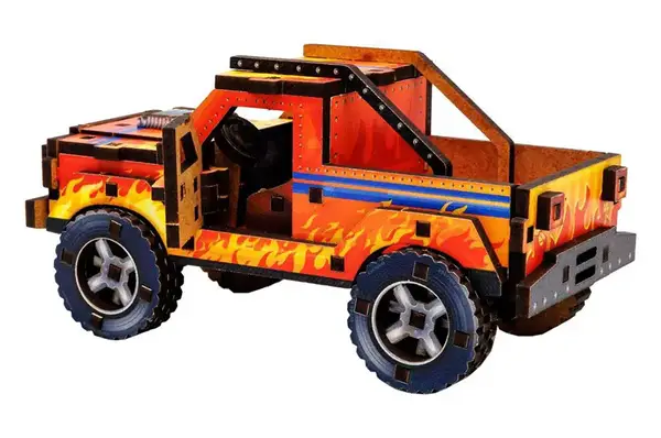 Конструктор 3D Puz-00972"Turbo off-road", дерев'яний PuzzleOk купити недорого в Україні, фото 6