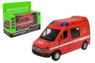 Машина металева AP7545 "Пожежна охорона" на батарейках, світло, звук,у коробці р.17x14x6.5см АВТОПРОМ Машина металева AP7545 "Пожежна охорона" на батарейках, світло, звук,у коробці р.17x14x6.5см АВТОПРОМ купити