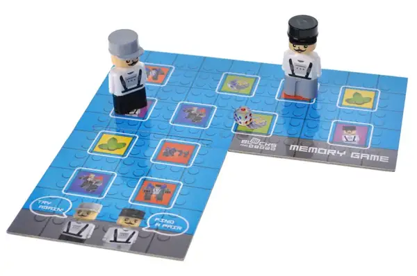 Конструктор блочний QB300-102 "Block&Steps: Бої Роботів" + ходилка і меморі гра 3в1, 44дет. qbee купити недорого в Україні, фото 8