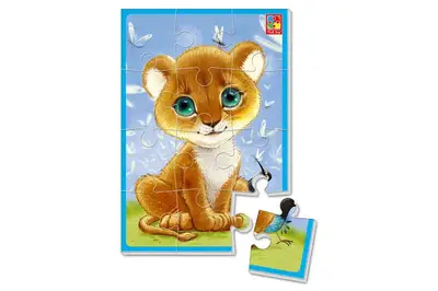 Пазли фомові "Зебрик та левеня" VT1103-42 VladiToys купити