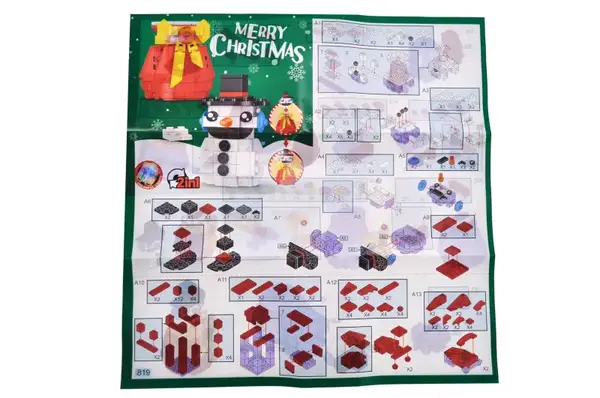 Конструктор 66081 Сніговик 238 елементів, зі світлом,в коробці р.26x19.5x4.5см купити недорого в Україні, фото 3