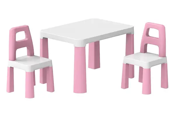 Стіл дитячий з двома стільцями 0457 рожевий ТЕХНОК купити